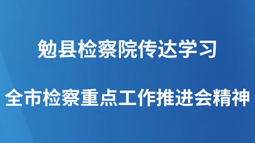 勉县检察院传达学习全市检察重点工作推进会精神
