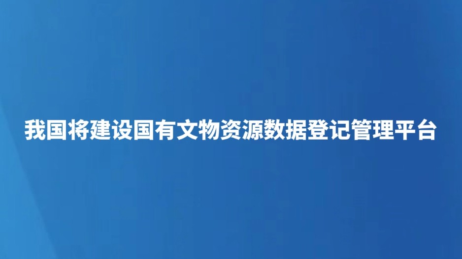 我国将建设国有文物资源数据登记管理平台