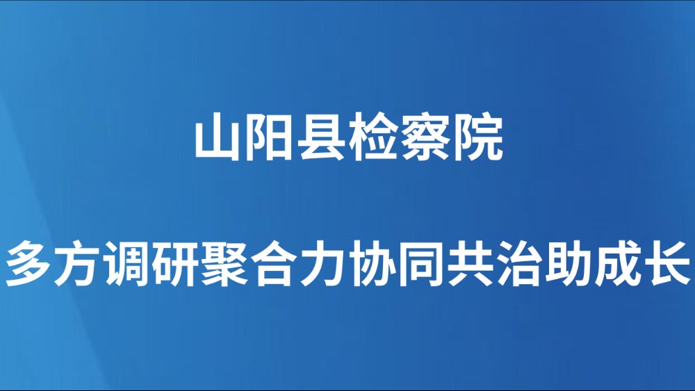 山阳县检察院：多方调研聚合力协同共治助成长