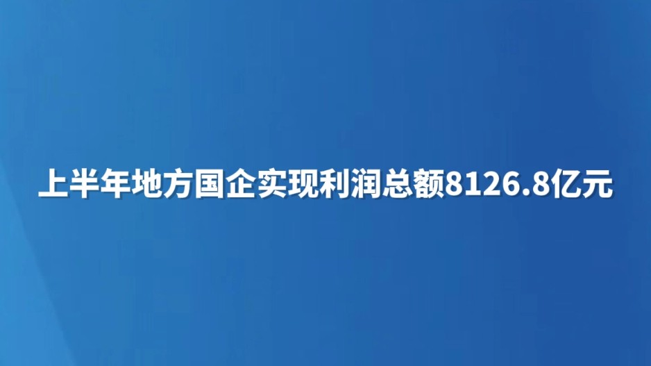 上半年地方国企实现利润总额8126.8亿元