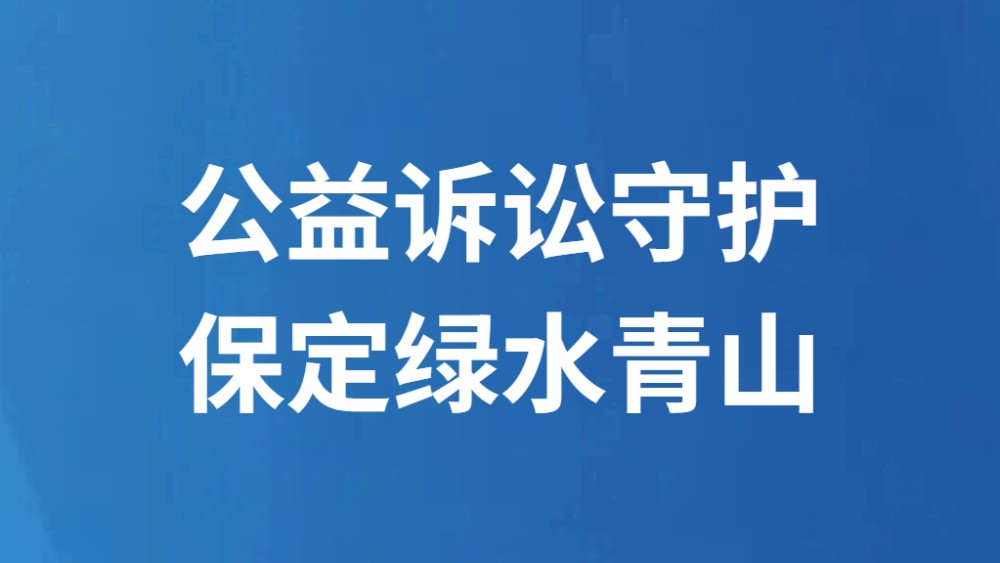 公益诉讼守护保定绿水青山