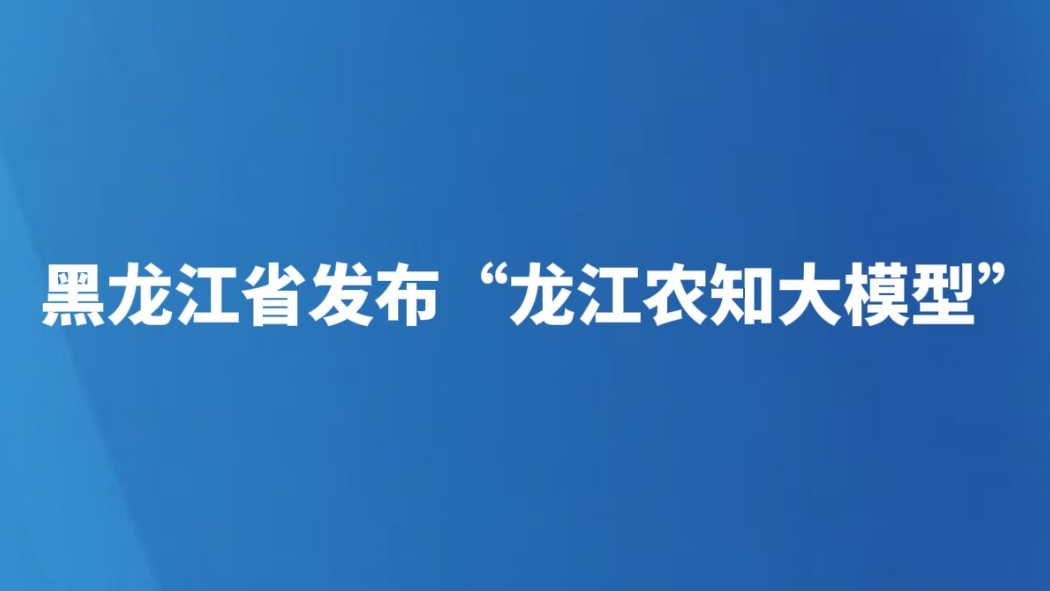 黑龙江省发布“龙江农知大模型”
