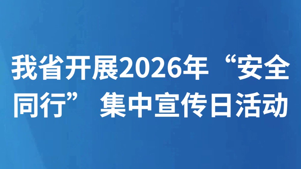 我省开展2026年“安全同行” 集中宣传日活动