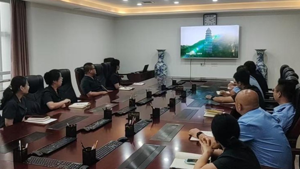 蒲城县法院组织青年党员干警观看警示教育片
