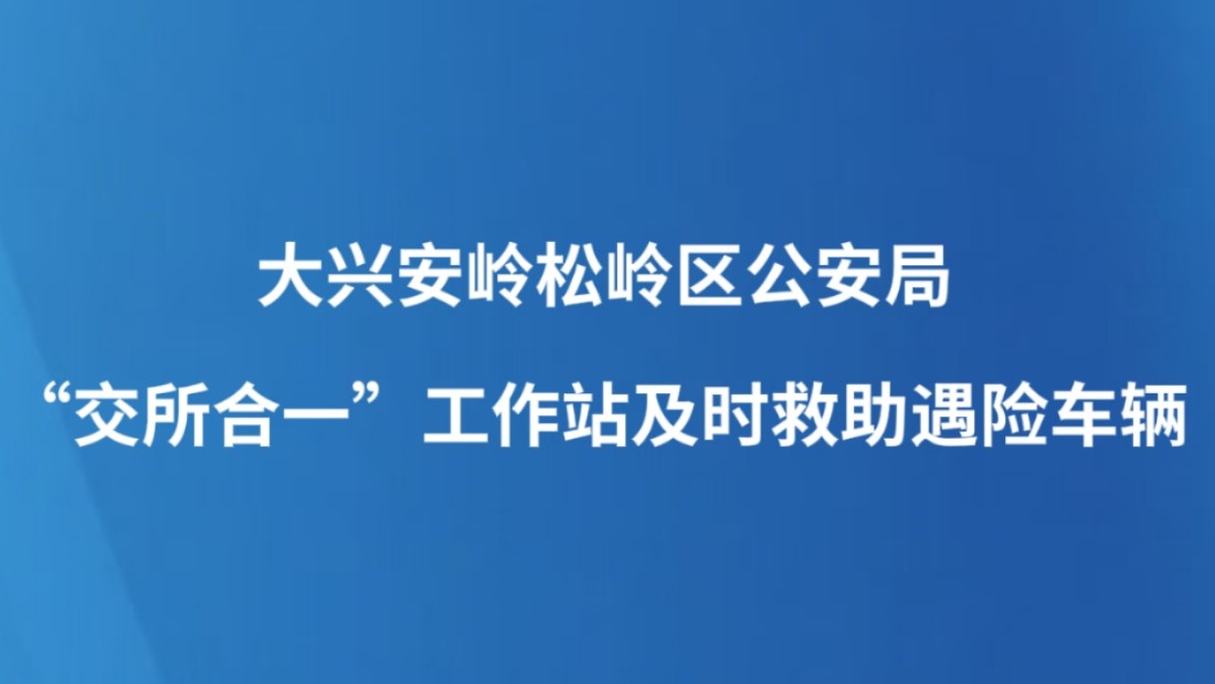 大兴安岭松岭区公安局“交所合一”工作站及时救助遇险车辆