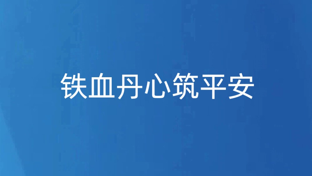 铁血丹心筑平安