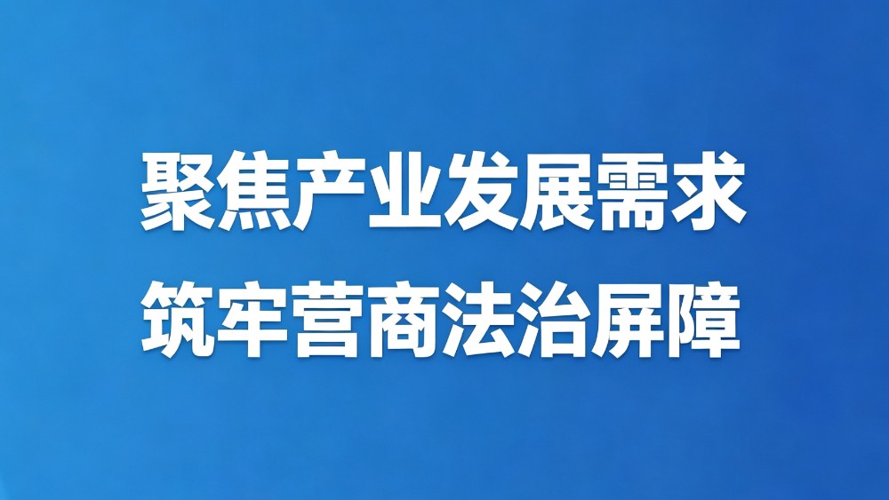 聚焦产业发展需求 筑牢营商法治屏障