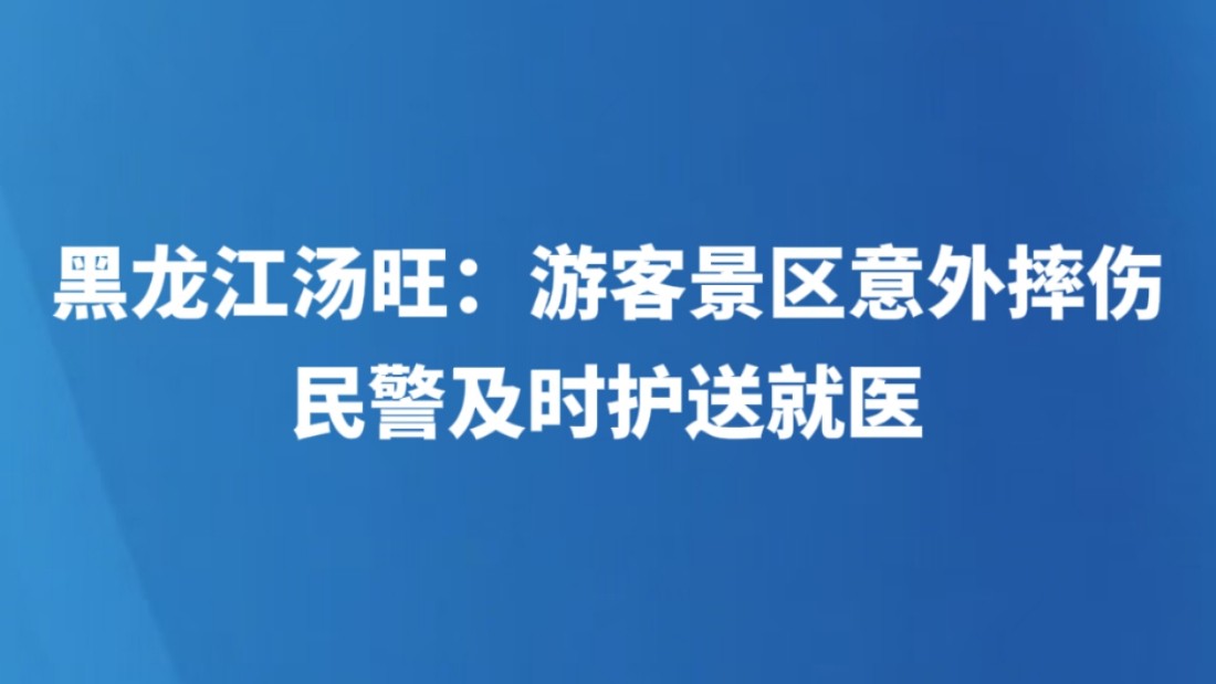 黑龙江汤旺：游客景区意外摔伤 民警及时护送就医