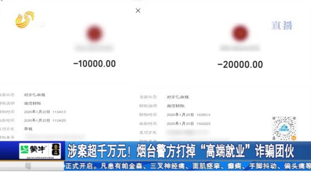 涉案超千万元！烟台警方打掉“高端就业”诈骗团伙