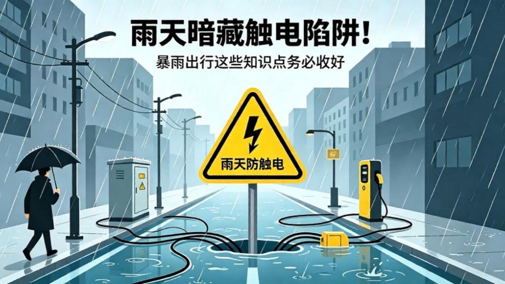 雨天暗藏触电陷阱！暴雨出行这些知识点务必收好