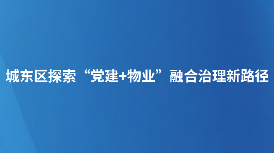 城东区探索“党建+物业”融合治理新路径