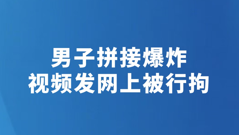 男子拼接爆炸视频发网上被行拘