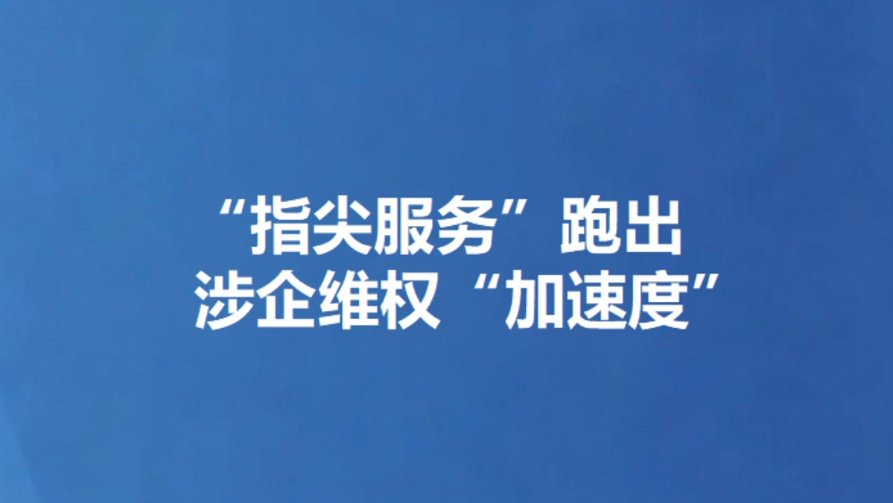 “指尖服务”跑出涉企维权“加速度”