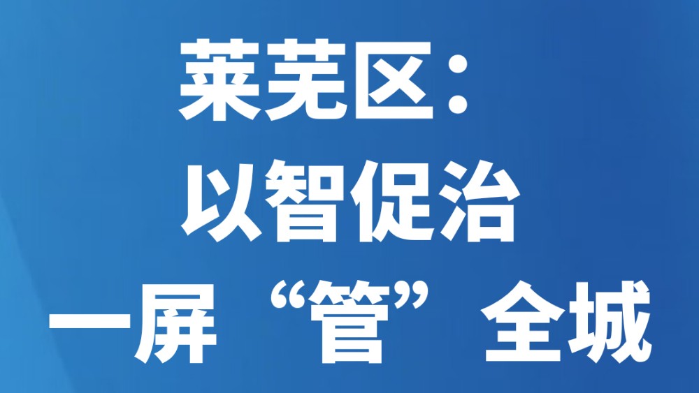 莱芜区：以智促治，一屏“管”全城