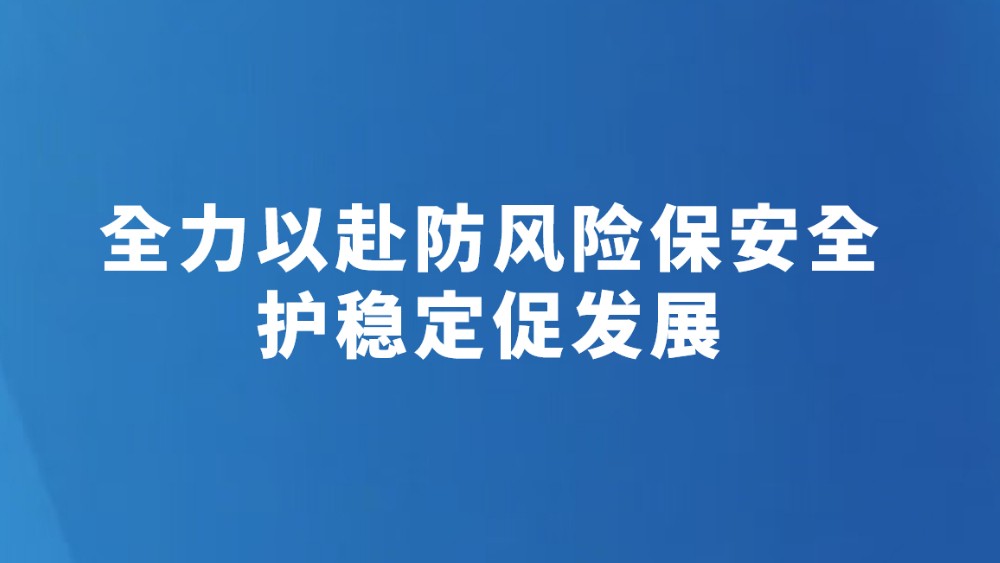 全力以赴防风险保安全护稳定促发展