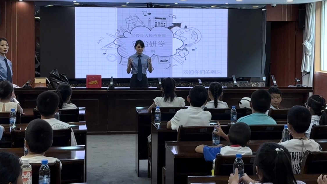 宝兴检察沉浸式法治研学 让法治种子根植少年心田