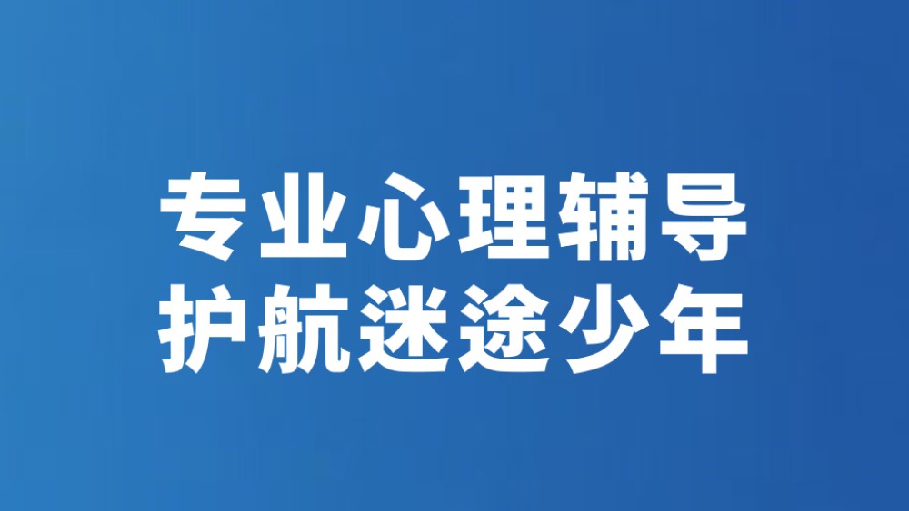 专业心理辅导 护航迷途少年