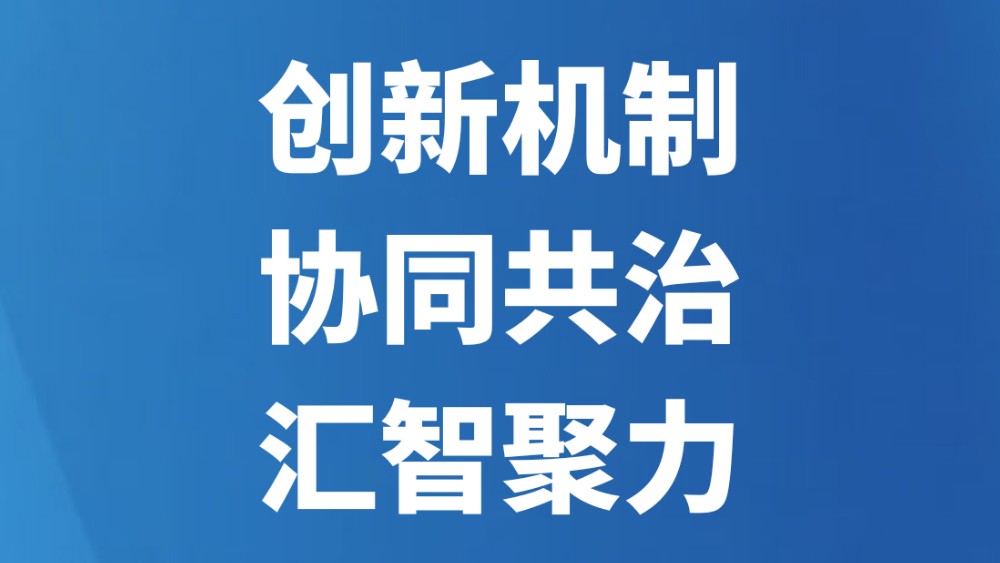 创新机制 协同共治 汇智聚力