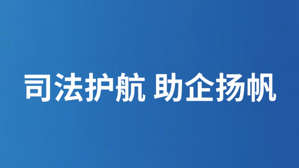 司法护航 助企扬帆