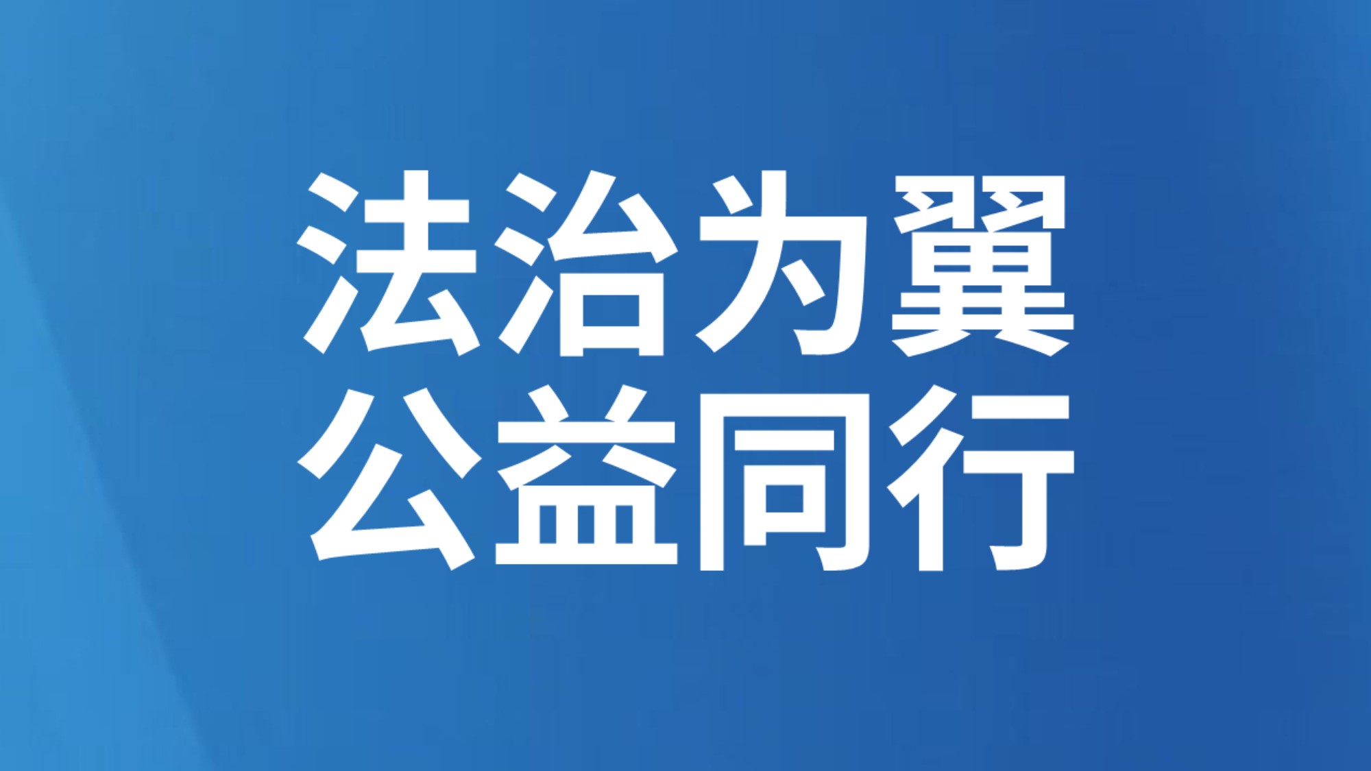 法治为翼 公益同行