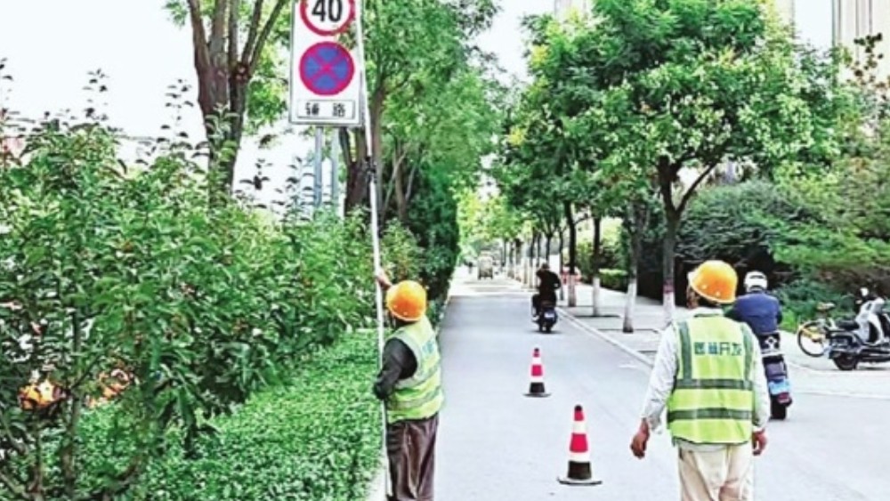 太原市园林部门专项排查整治苗木遮挡交通标识