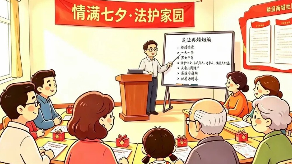 枣园街道：情满七夕 法护家园