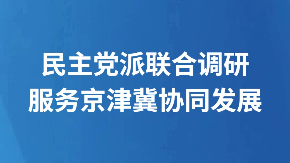 民主党派联合调研服务京津冀协同发展
