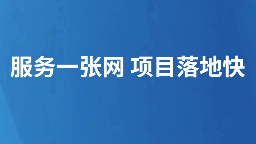 服务一张网 项目落地快