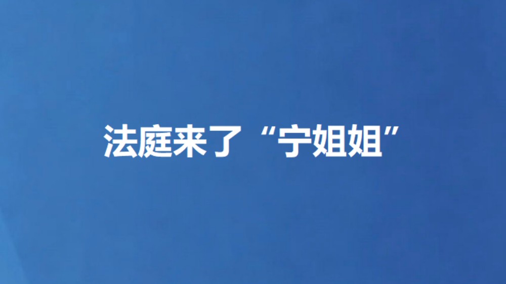 法庭来了“宁姐姐”