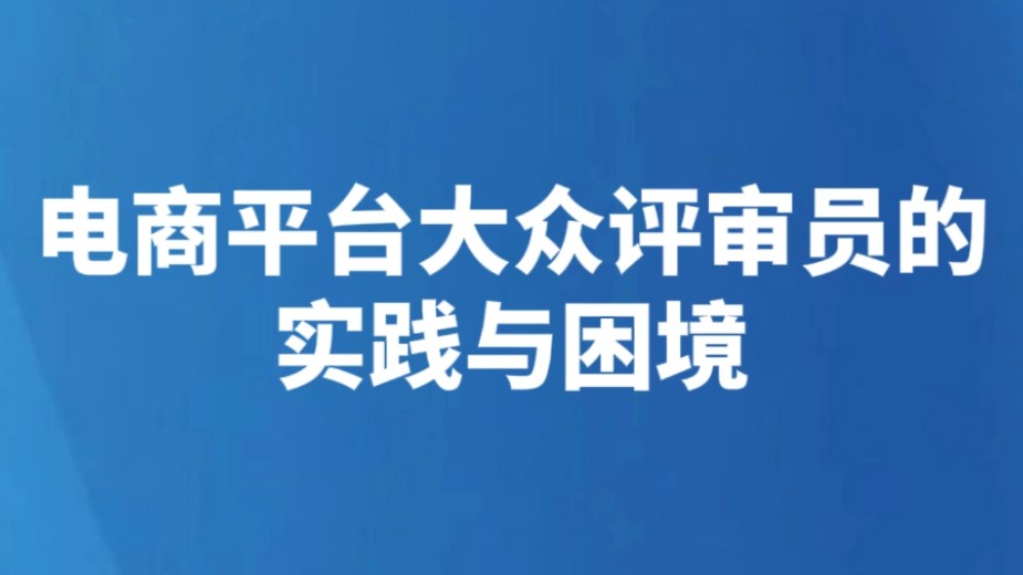 电商平台大众评审员的实践与困境