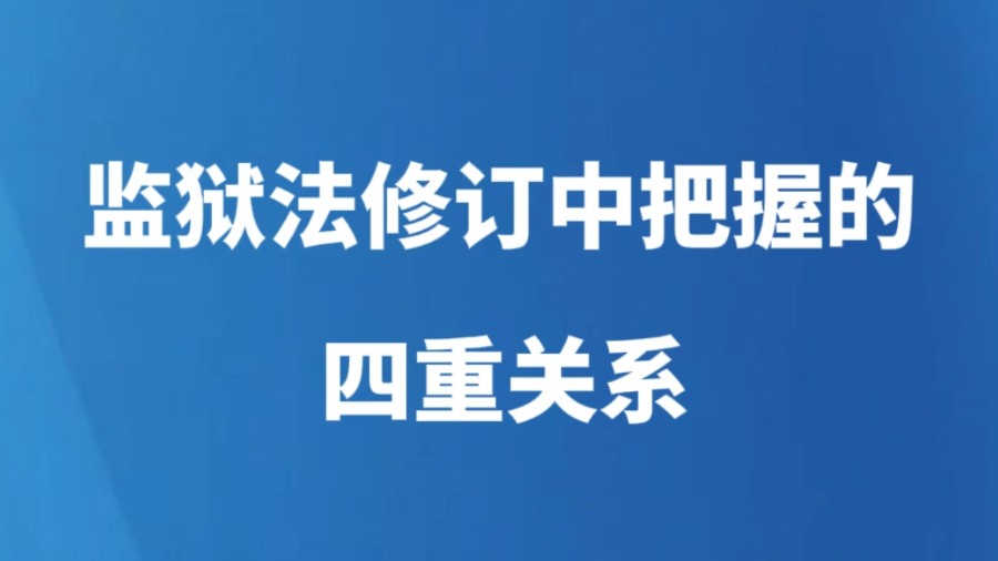 监狱法修订中把握的四重关系