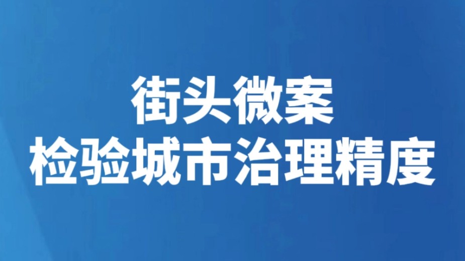 街头微案检验城市治理精度