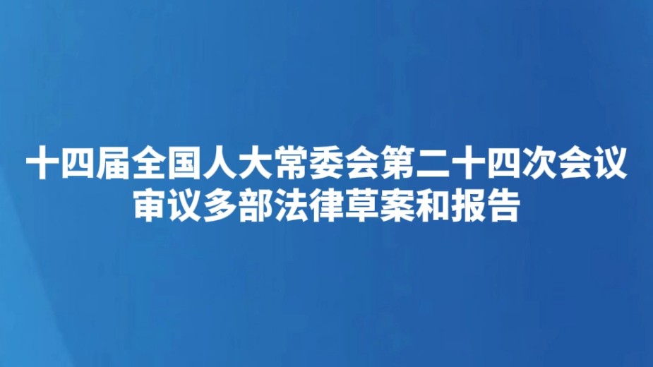 十四届全国人大常委会第二十四次会议审议多部法律草案和报告