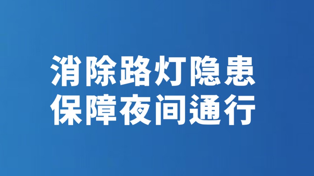 消除路灯隐患 保障夜间通行