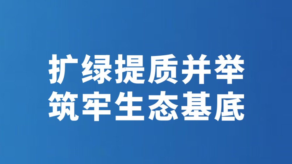 扩绿提质并举 筑牢生态基底