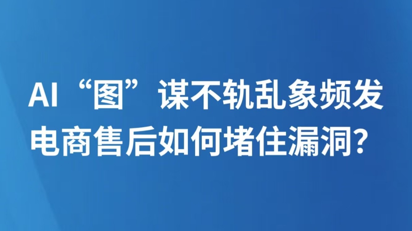 AI“图”谋不轨乱象频发，电商售后如何堵住漏洞？