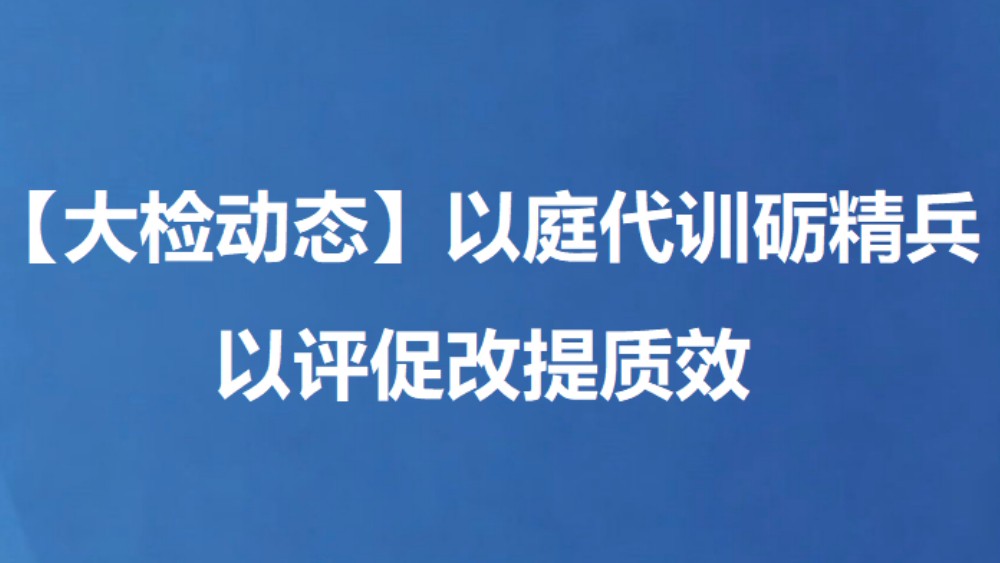 【大检动态】以庭代训砺精兵 以评促改提质效