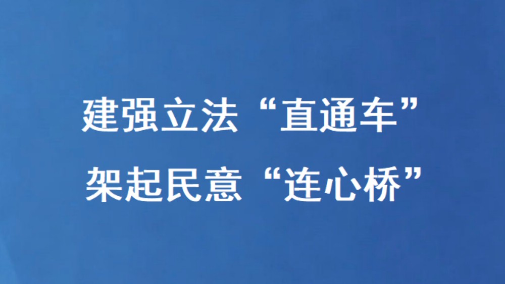 建强立法“直通车” 架起民意“连心桥”