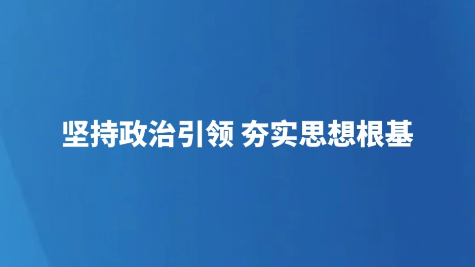 坚持政治引领 夯实思想根基