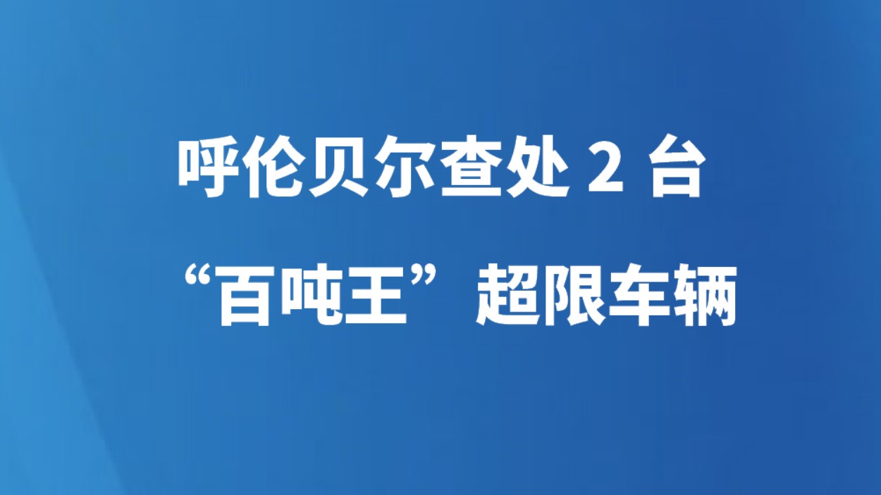 呼伦贝尔查处2台“百吨王”超限车辆
