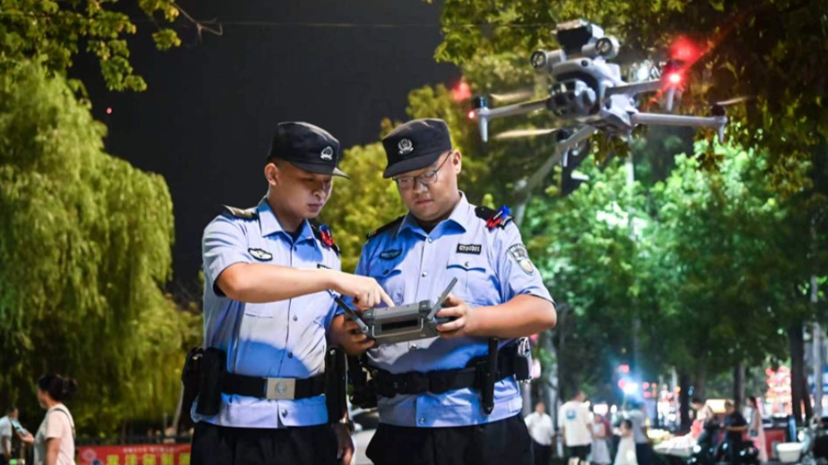 无人机夜巡+热成像搜寻，馆陶“空地联动”这样守护群众安全