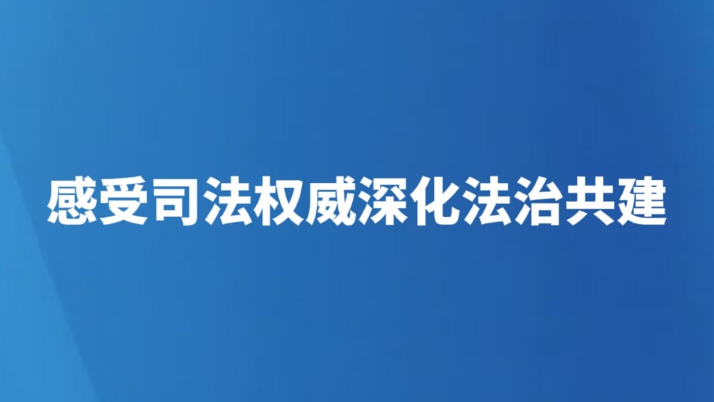 感受司法权威深化法治共建