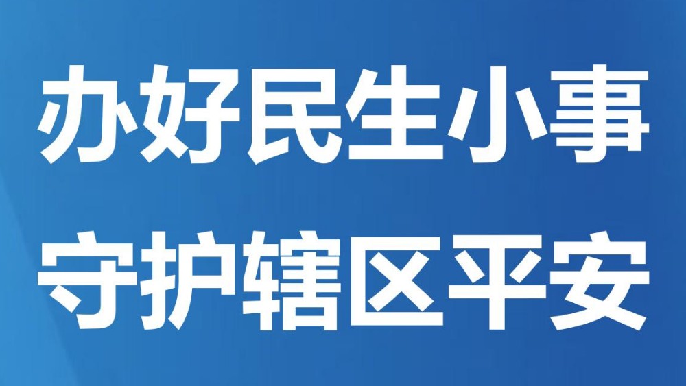 办好民生小事 守护辖区平安