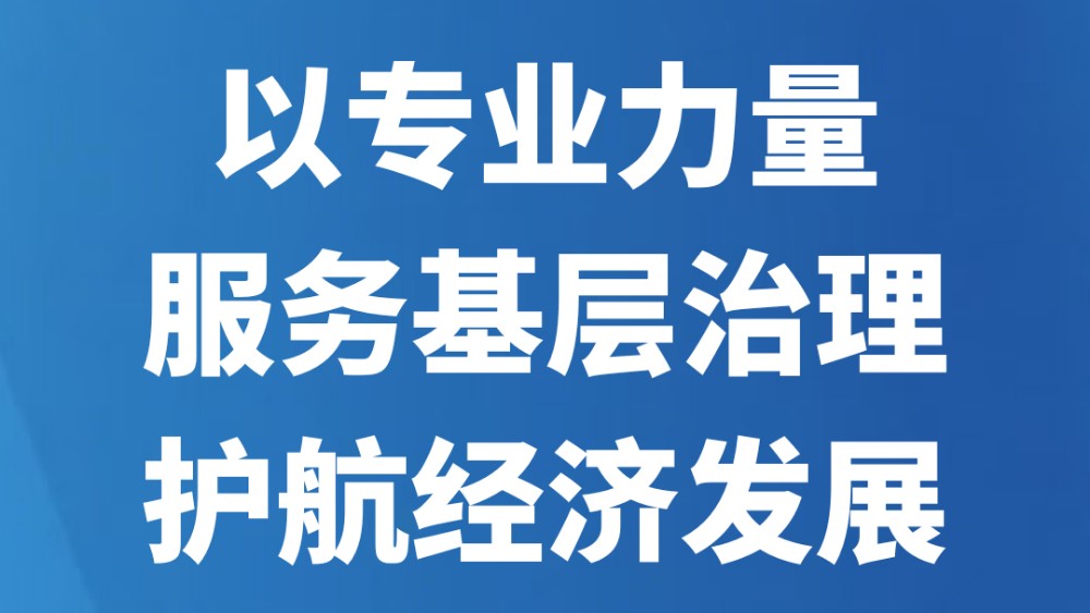 以专业力量服务基层治理护航经济发展