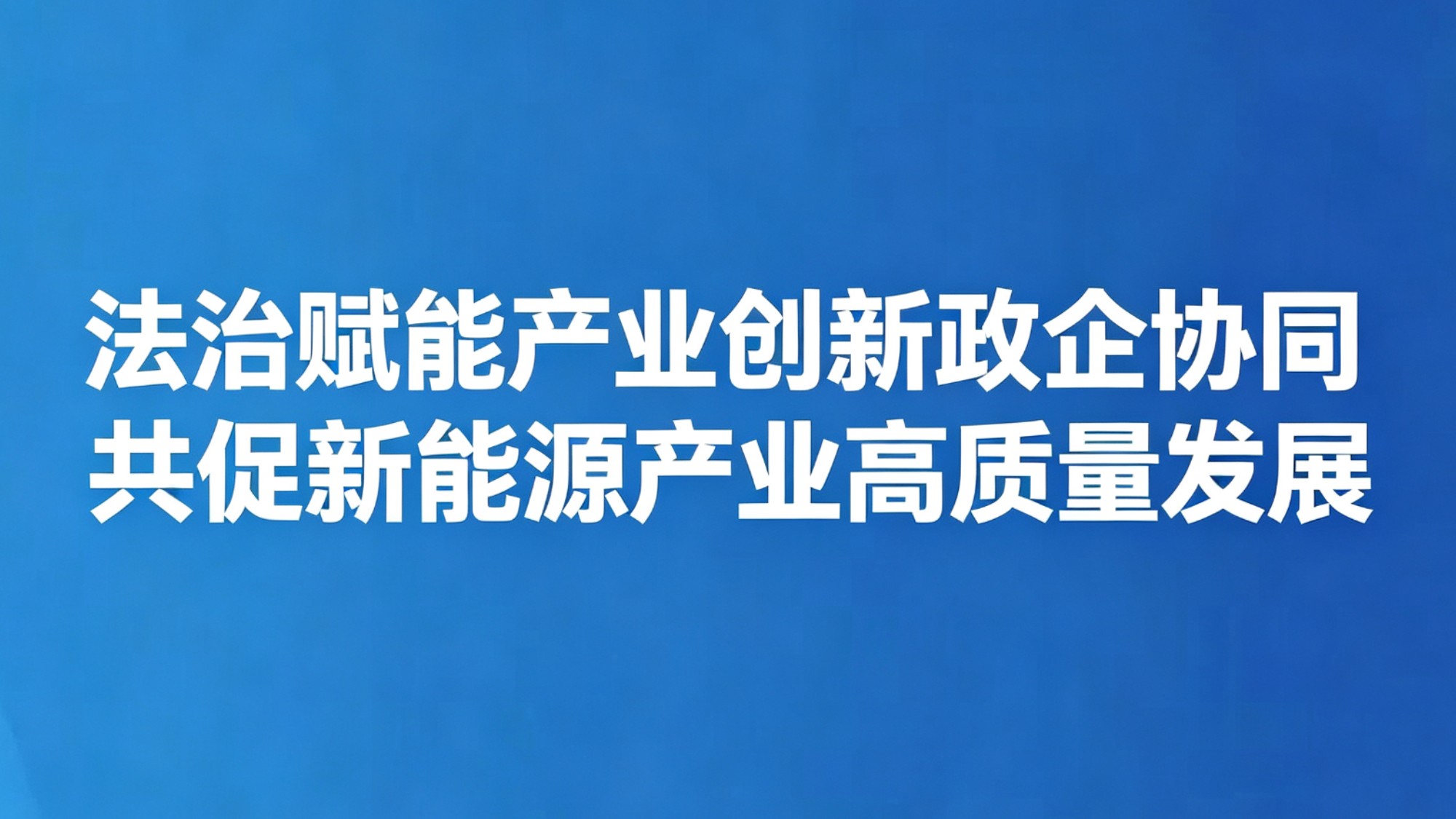 法治赋能产业创新政企协同共促新能源产业高质量发展