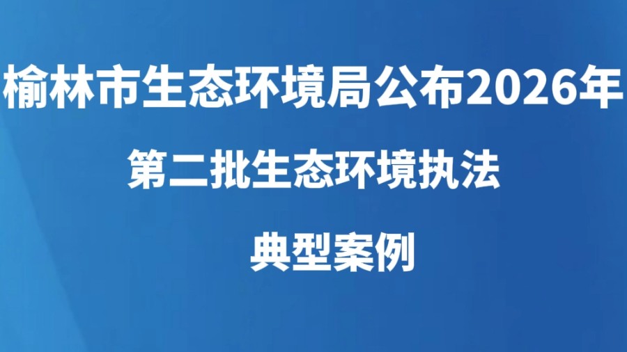 榆林市生态环境局公布2026年第二批生态环境执法典型案例