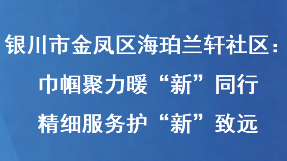 银川市金凤区海珀兰轩社区：巾帼聚力暖“新”同行 精细服务护“新”致远