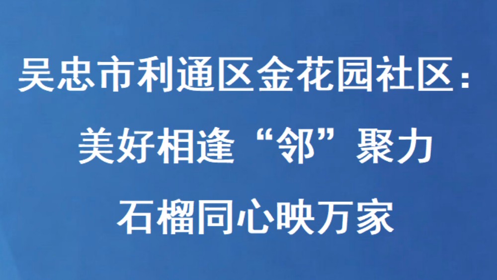 吴忠市利通区金花园社区：美好相逢“邻”聚力 石榴同心映万家