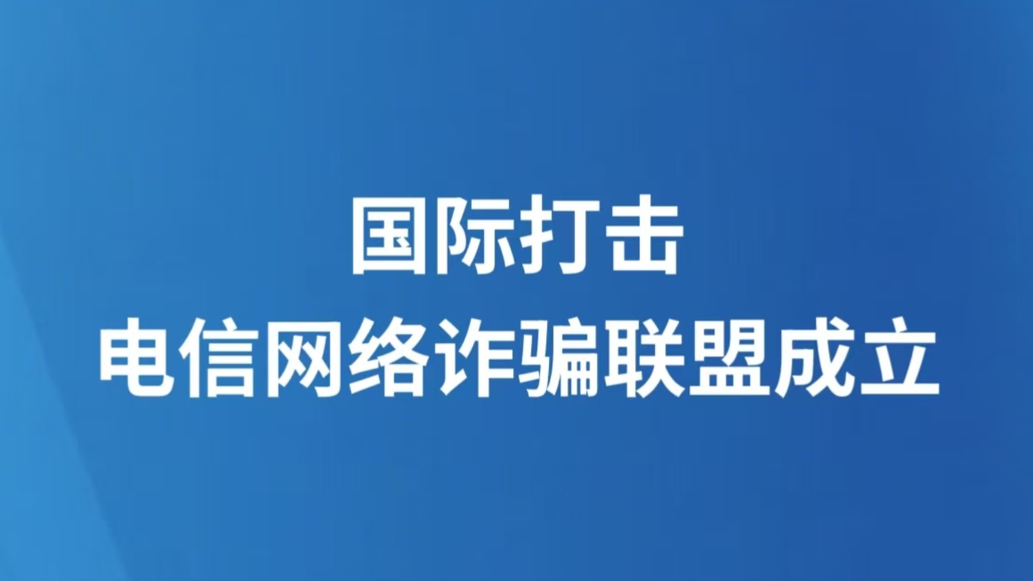 国际打击电信网络诈骗联盟成立