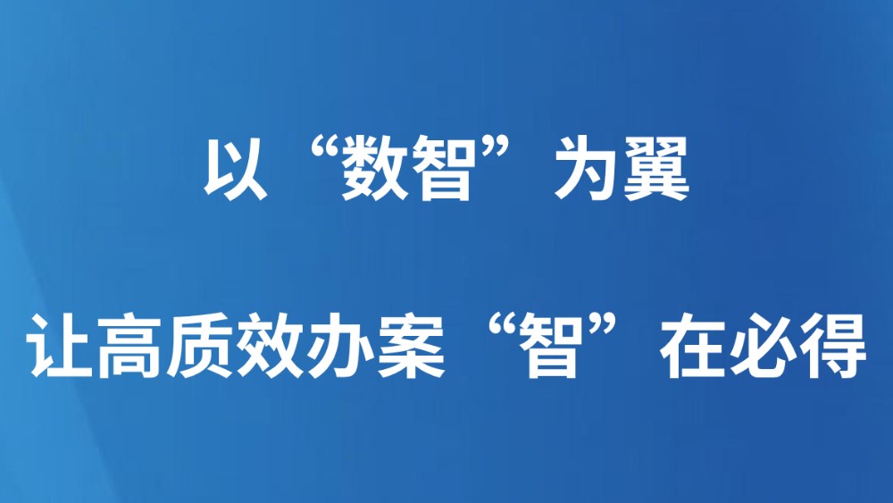 以“数智”为翼，让高质效办案“智”在必得